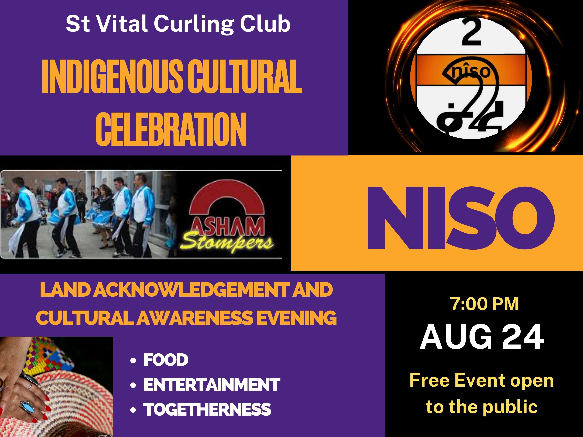 St Vital Indigenous Cultural Celebration - August 24th, 2023 @ 7pm 