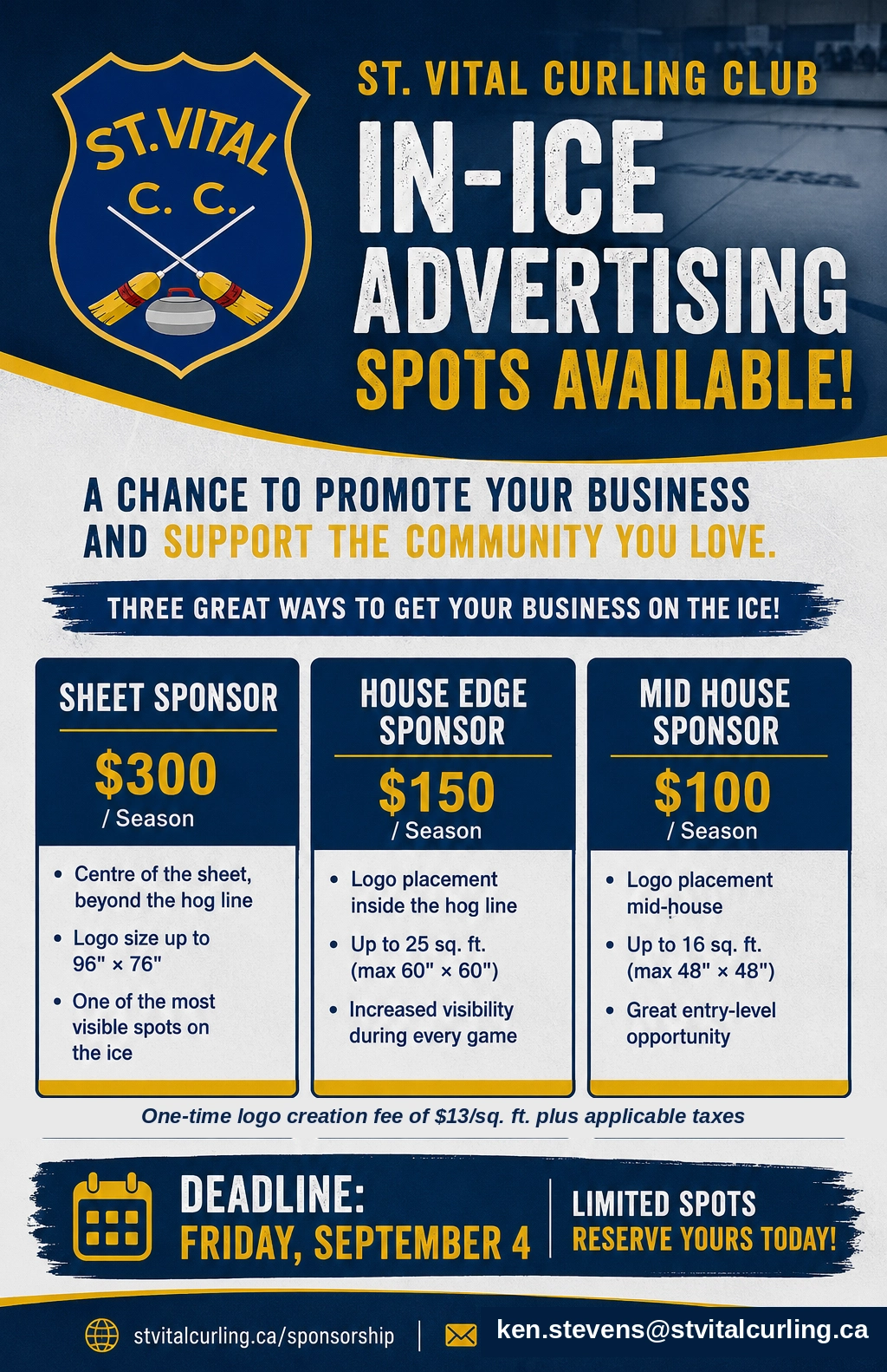 In-Ice Advertising Spots Available