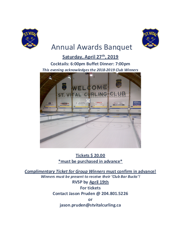 Annual Banquet - April 27th