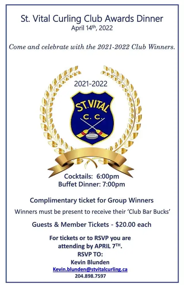 St. Vital Curling Club Awards Dinner