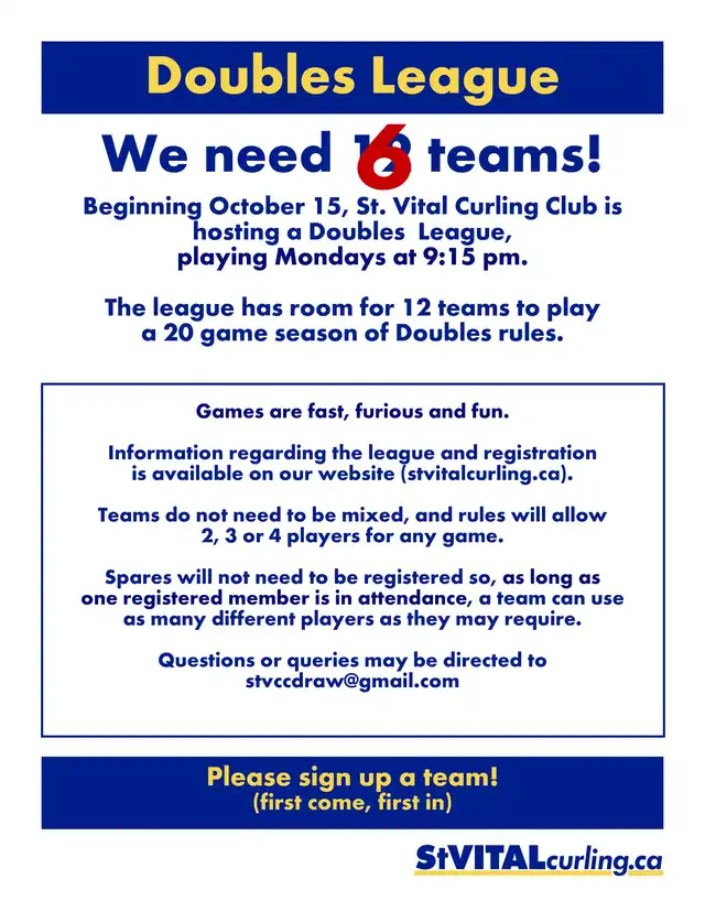 2018-19 Doubles Online Registration